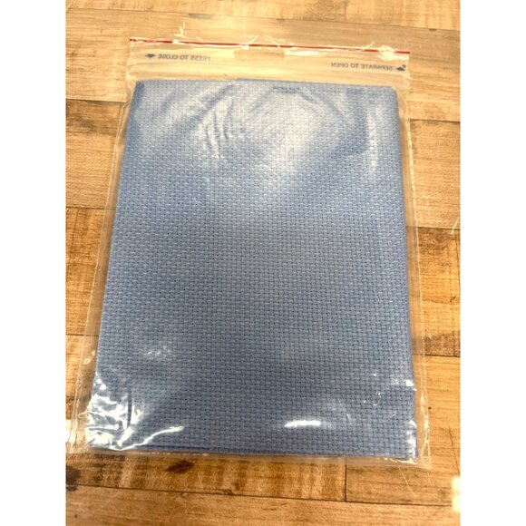 Regency Mills Blue Aida Cross Stitch Fabric 14 Count 12" x 18" - Picture 2 of 2